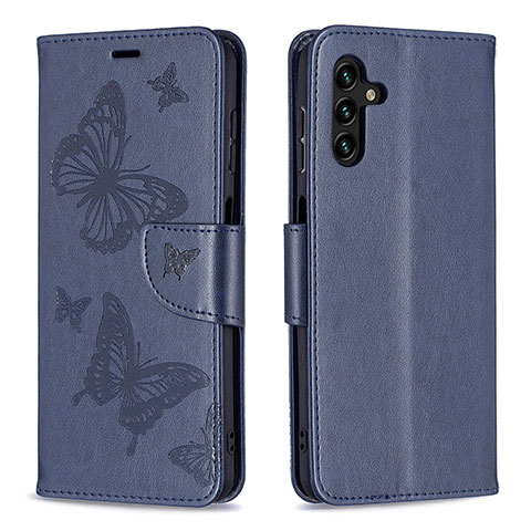 Coque Portefeuille Papillon Livre Cuir Etui Clapet B01F pour Samsung Galaxy A13 5G Bleu