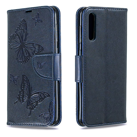 Coque Portefeuille Papillon Livre Cuir Etui Clapet B01F pour Samsung Galaxy A30S Bleu