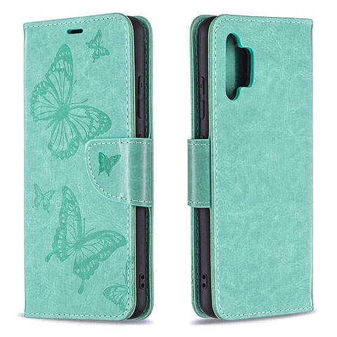 Coque Portefeuille Papillon Livre Cuir Etui Clapet B01F pour Samsung Galaxy A32 4G Vert