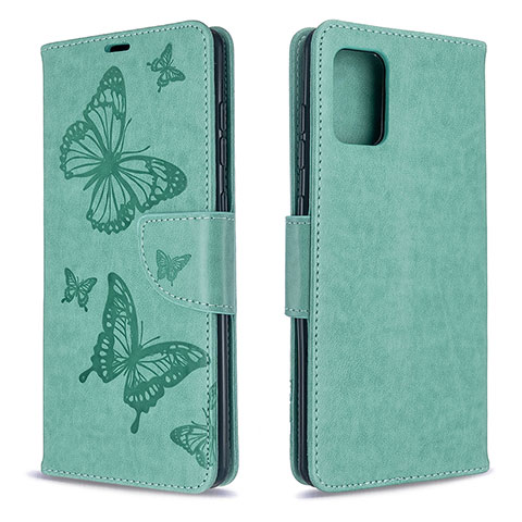 Coque Portefeuille Papillon Livre Cuir Etui Clapet B01F pour Samsung Galaxy A71 5G Vert