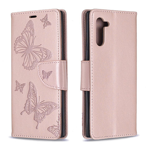 Coque Portefeuille Papillon Livre Cuir Etui Clapet B01F pour Samsung Galaxy Note 10 5G Vert