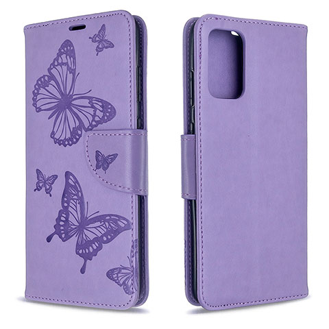 Coque Portefeuille Papillon Livre Cuir Etui Clapet B01F pour Samsung Galaxy S20 5G Violet Clair