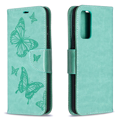 Coque Portefeuille Papillon Livre Cuir Etui Clapet B01F pour Samsung Galaxy S20 FE (2022) 5G Vert