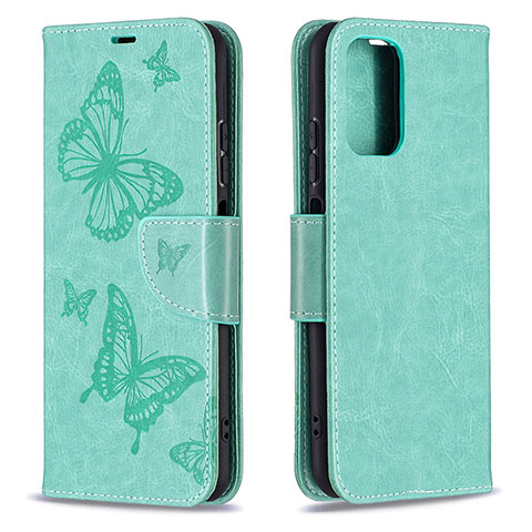 Coque Portefeuille Papillon Livre Cuir Etui Clapet B01F pour Xiaomi Poco M5S Vert