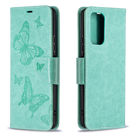 Coque Portefeuille Papillon Livre Cuir Etui Clapet B01F pour Xiaomi Redmi Note 10 Pro Max Vert