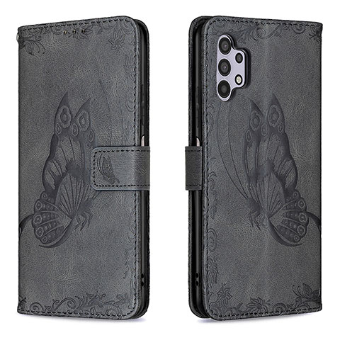 Coque Portefeuille Papillon Livre Cuir Etui Clapet B02F pour Samsung Galaxy A32 5G Noir