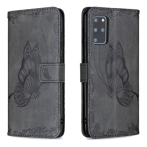 Coque Portefeuille Papillon Livre Cuir Etui Clapet B02F pour Samsung Galaxy S20 Plus 5G Noir