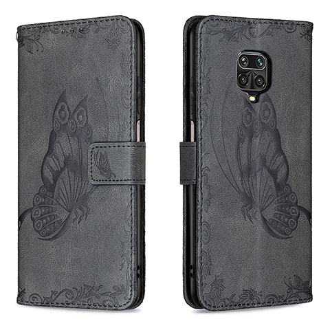 Coque Portefeuille Papillon Livre Cuir Etui Clapet B02F pour Xiaomi Poco M2 Pro Noir