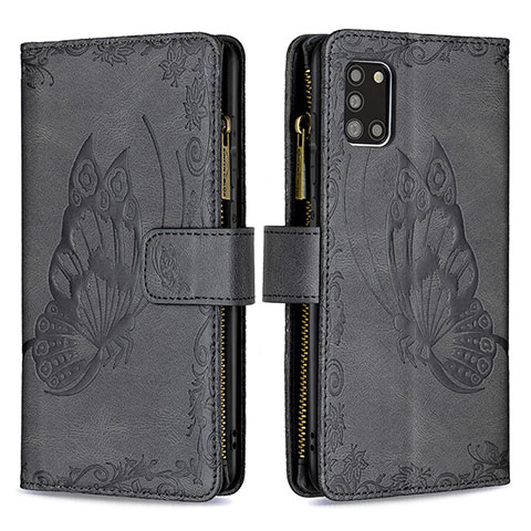 Coque Portefeuille Papillon Livre Cuir Etui Clapet B03F pour Samsung Galaxy A31 Noir