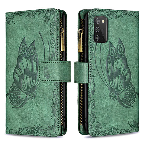 Coque Portefeuille Papillon Livre Cuir Etui Clapet B03F pour Samsung Galaxy F02S SM-E025F Vert