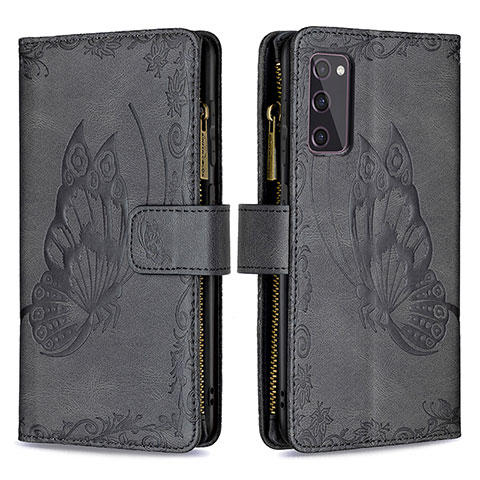 Coque Portefeuille Papillon Livre Cuir Etui Clapet B03F pour Samsung Galaxy S20 FE 5G Noir