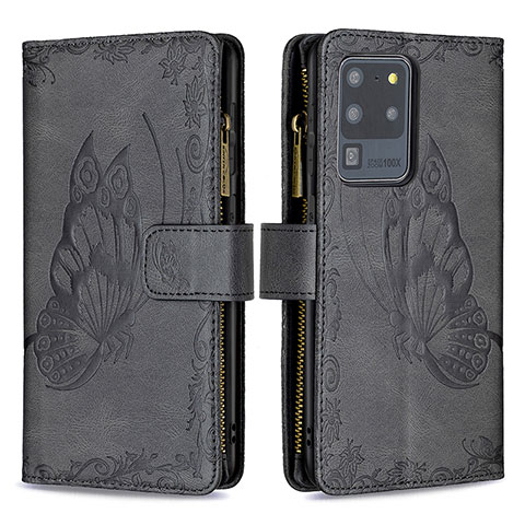 Coque Portefeuille Papillon Livre Cuir Etui Clapet B03F pour Samsung Galaxy S20 Ultra 5G Noir