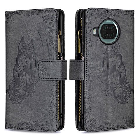 Coque Portefeuille Papillon Livre Cuir Etui Clapet B03F pour Xiaomi Mi 10i 5G Noir