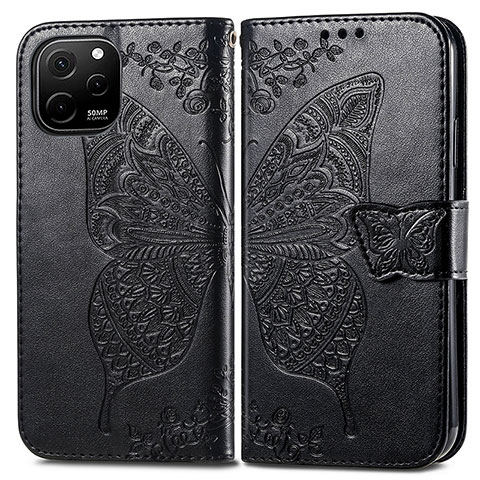 Coque Portefeuille Papillon Livre Cuir Etui Clapet pour Huawei Enjoy 50z Noir