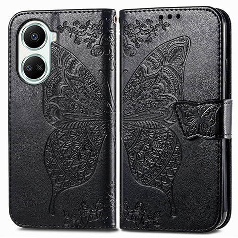 Coque Portefeuille Papillon Livre Cuir Etui Clapet pour Huawei Nova 10 SE Noir