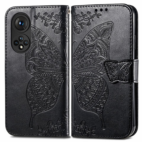 Coque Portefeuille Papillon Livre Cuir Etui Clapet pour Huawei Nova 9 Pro Noir