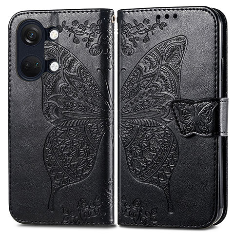 Coque Portefeuille Papillon Livre Cuir Etui Clapet pour OnePlus Nord 3 5G Noir