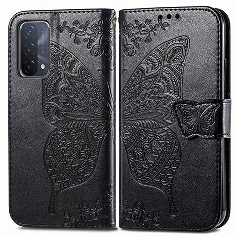 Coque Portefeuille Papillon Livre Cuir Etui Clapet pour OnePlus Nord N200 5G Noir