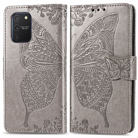 Coque Portefeuille Papillon Livre Cuir Etui Clapet pour Samsung Galaxy S10 Lite Gris