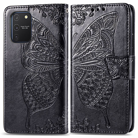 Coque Portefeuille Papillon Livre Cuir Etui Clapet pour Samsung Galaxy S10 Lite Noir