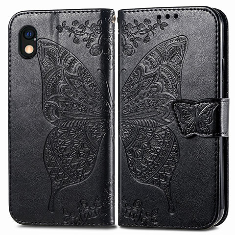 Coque Portefeuille Papillon Livre Cuir Etui Clapet pour Sony Xperia Ace III SOG08 Noir