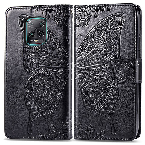 Coque Portefeuille Papillon Livre Cuir Etui Clapet pour Xiaomi Redmi 10X 5G Noir