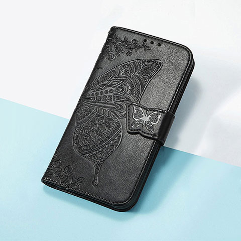 Coque Portefeuille Papillon Livre Cuir Etui Clapet S01D pour Huawei Nova 8i Noir