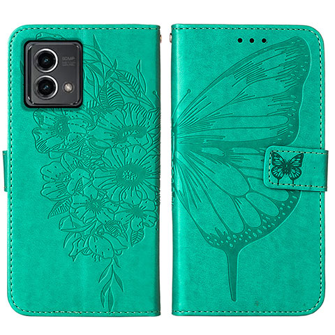 Coque Portefeuille Papillon Livre Cuir Etui Clapet Y01B pour Motorola Moto G Stylus (2023) 4G Vert