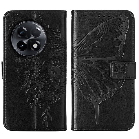 Coque Portefeuille Papillon Livre Cuir Etui Clapet Y01B pour OnePlus Ace 2 5G Noir