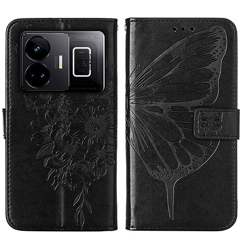 Coque Portefeuille Papillon Livre Cuir Etui Clapet Y01B pour Realme GT Neo5 240W 5G Noir