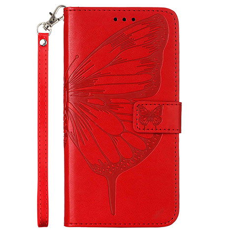 Coque Portefeuille Papillon Livre Cuir Etui Clapet Y01B pour Samsung Galaxy M53 5G Rouge