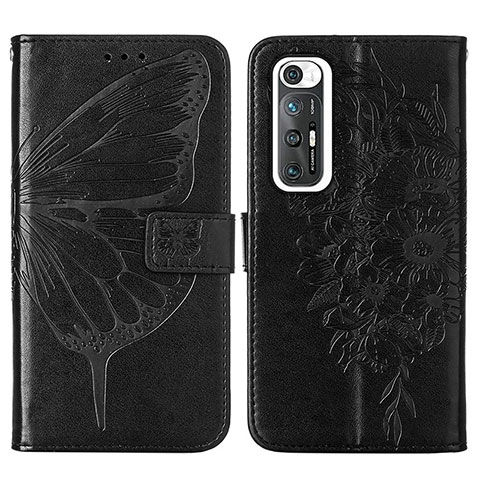 Coque Portefeuille Papillon Livre Cuir Etui Clapet Y01B pour Xiaomi Mi 10S 5G Noir