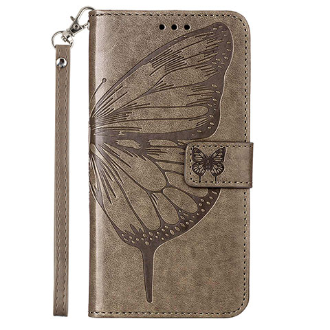 Coque Portefeuille Papillon Livre Cuir Etui Clapet YB2 pour Motorola Moto G Stylus (2023) 4G Gris