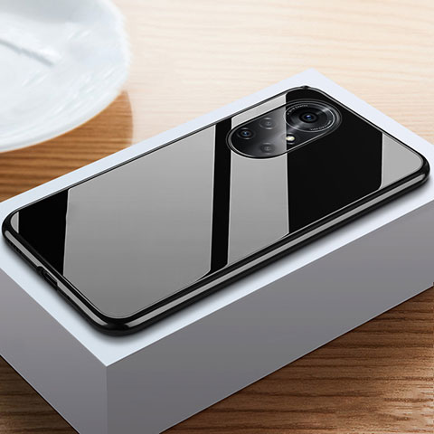 Coque Rebord Bumper Luxe Aluminum Metal Miroir 360 Degres Housse Etui Aimant M02 pour Huawei Nova 8 Pro 5G Noir