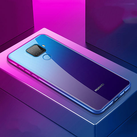 Coque Rebord Bumper Luxe Aluminum Metal Miroir 360 Degres Housse Etui Aimant M06 pour Huawei Mate 30 Lite Violet