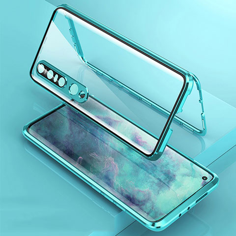 Coque Rebord Bumper Luxe Aluminum Metal Miroir 360 Degres Housse Etui Aimant M06 pour Xiaomi Mi 10 Pro Vert