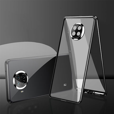 Coque Rebord Bumper Luxe Aluminum Metal Miroir 360 Degres Housse Etui Aimant P01 pour Xiaomi Mi 10i 5G Noir