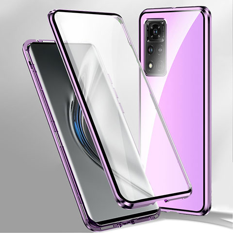 Coque Rebord Bumper Luxe Aluminum Metal Miroir 360 Degres Housse Etui Aimant P02 pour Xiaomi Mi 11i 5G (2022) Violet