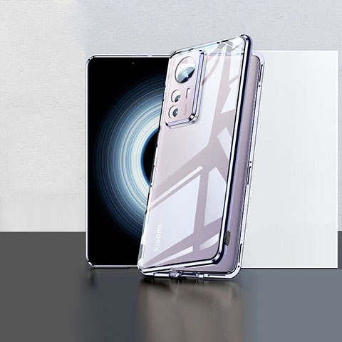 Coque Rebord Bumper Luxe Aluminum Metal Miroir 360 Degres Housse Etui Aimant P02 pour Xiaomi Redmi K50 Ultra 5G Violet