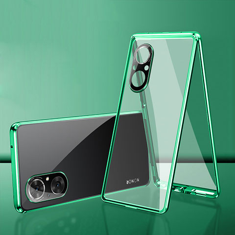 Coque Rebord Bumper Luxe Aluminum Metal Miroir 360 Degres Housse Etui Aimant pour Huawei Nova 9 SE Or