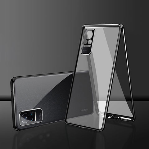 Coque Rebord Bumper Luxe Aluminum Metal Miroir 360 Degres Housse Etui Aimant pour Xiaomi Civi 5G Noir