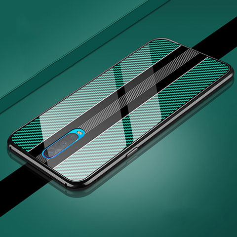 Coque Rebord Bumper Luxe Aluminum Metal Miroir 360 Degres Housse Etui Aimant T01 pour Oppo R17 Pro Vert