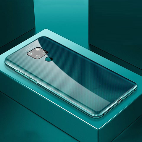 Coque Rebord Bumper Luxe Aluminum Metal Miroir 360 Degres Housse Etui Aimant T02 pour Huawei Mate 20 Vert