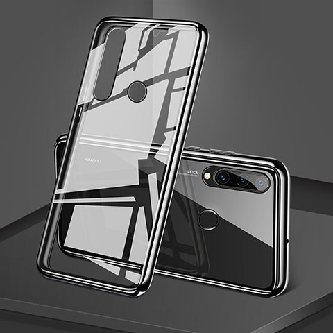 Coque Rebord Bumper Luxe Aluminum Metal Miroir 360 Degres Housse Etui Aimant T02 pour Huawei Nova 4e Noir