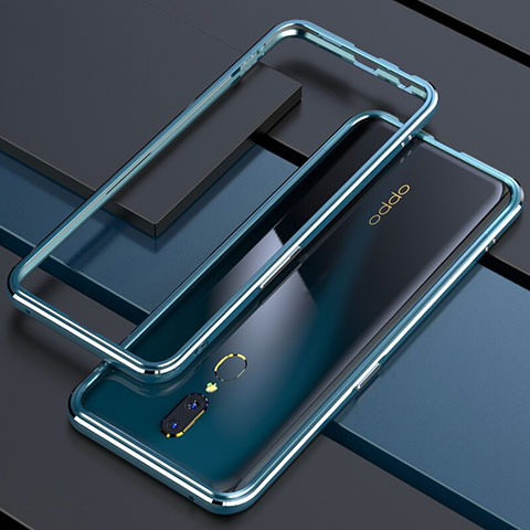 Coque Rebord Bumper Luxe Aluminum Metal Miroir 360 Degres Housse Etui M01 pour Oppo A9 Vert