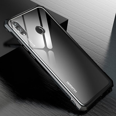 Coque Rebord Bumper Luxe Aluminum Metal Miroir Housse Etui M01 pour Huawei Honor 8X Noir