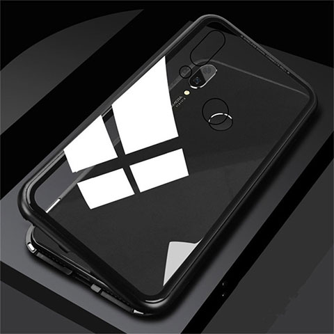 Coque Rebord Bumper Luxe Aluminum Metal Miroir Housse Etui M01 pour Huawei P Smart (2019) Noir