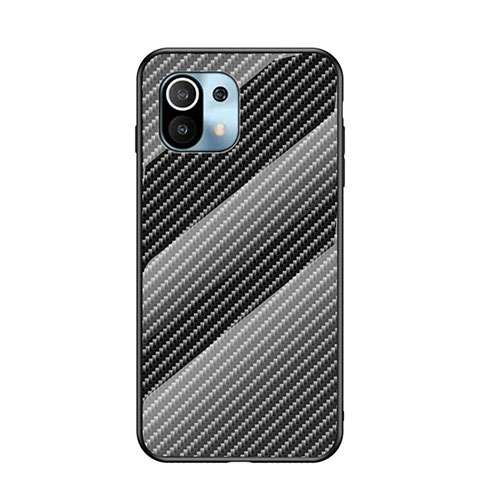 Coque Rebord Contour Silicone et Vitre Miroir Housse Etui Degrade Arc en Ciel H03 pour Xiaomi Mi 11 5G Noir