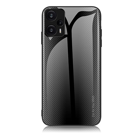 Coque Rebord Contour Silicone et Vitre Miroir Housse Etui Degrade Arc en Ciel JM1 pour Xiaomi Poco F5 5G Noir