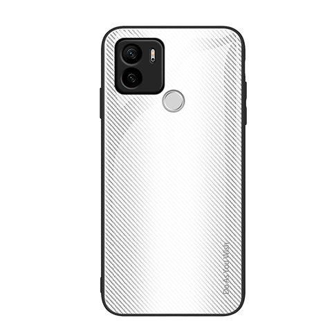 Coque Rebord Contour Silicone et Vitre Miroir Housse Etui Degrade Arc en Ciel JM1 pour Xiaomi Redmi A1 Plus Blanc